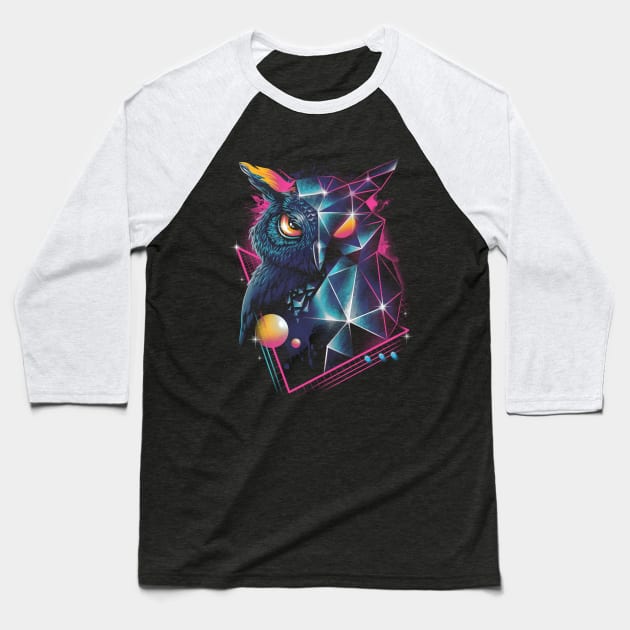 Rad Owl Baseball T-Shirt by Vincent Trinidad Art